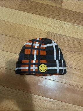 Chinatown Market Smiley Face Beanie Plaid